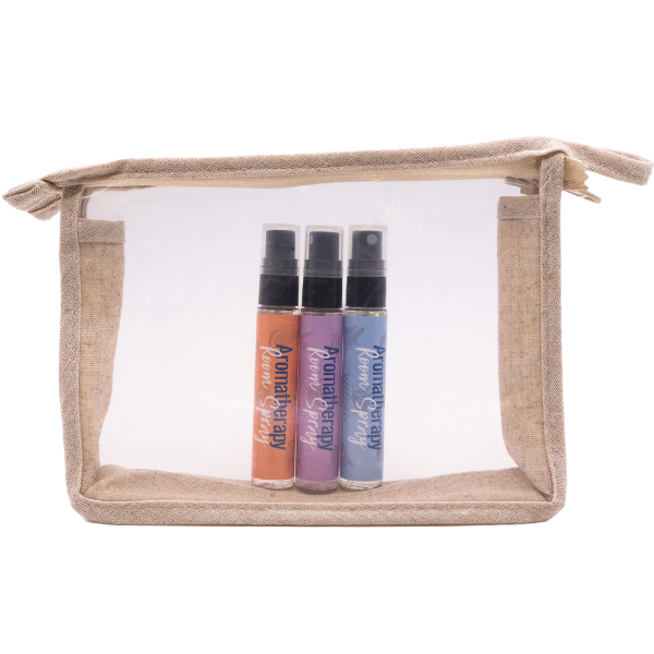 aromatherapy room spray trio inside hemp bag lightbox_600x600