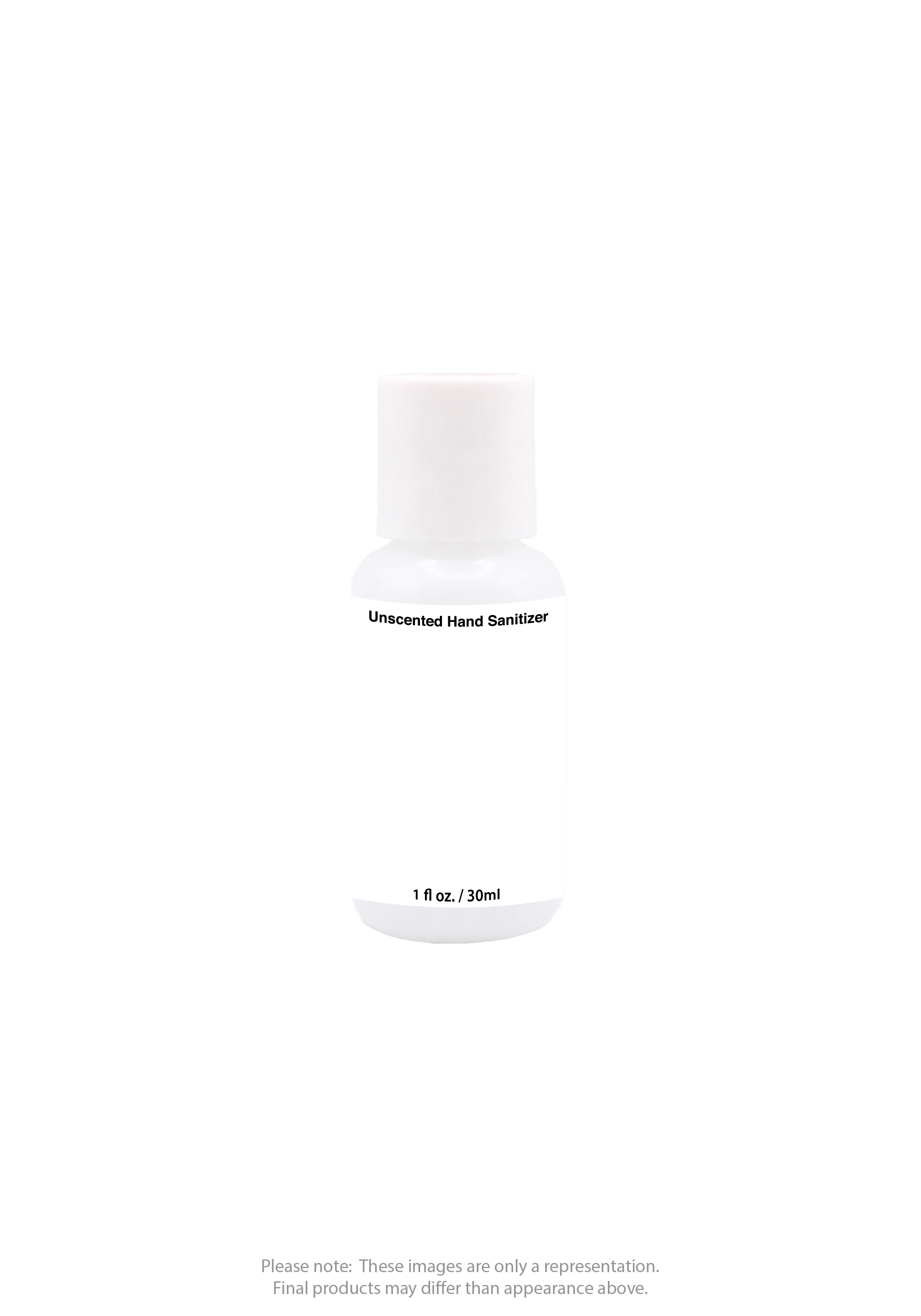 60% Hand Sanitizer Gel Bottle 1 fl oz Blank Virtual