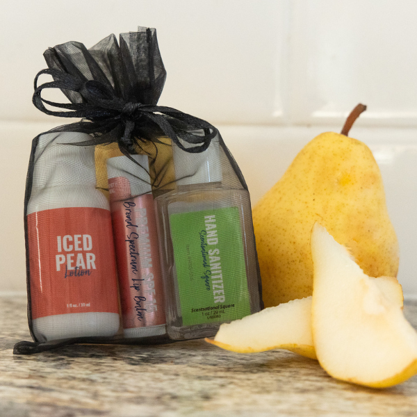 iced pear gift set in black organza bag lifestyle_600x600