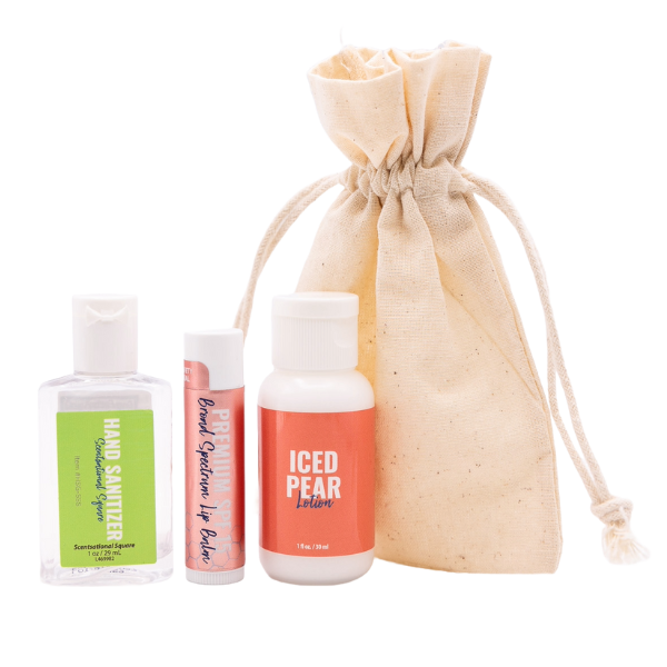 iced pear kit with cotton bag 