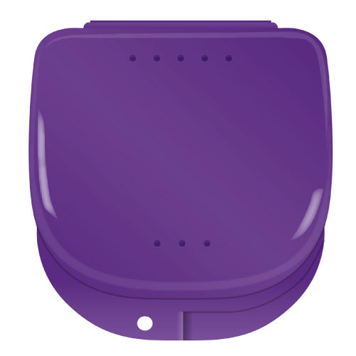 retainer case purple blank